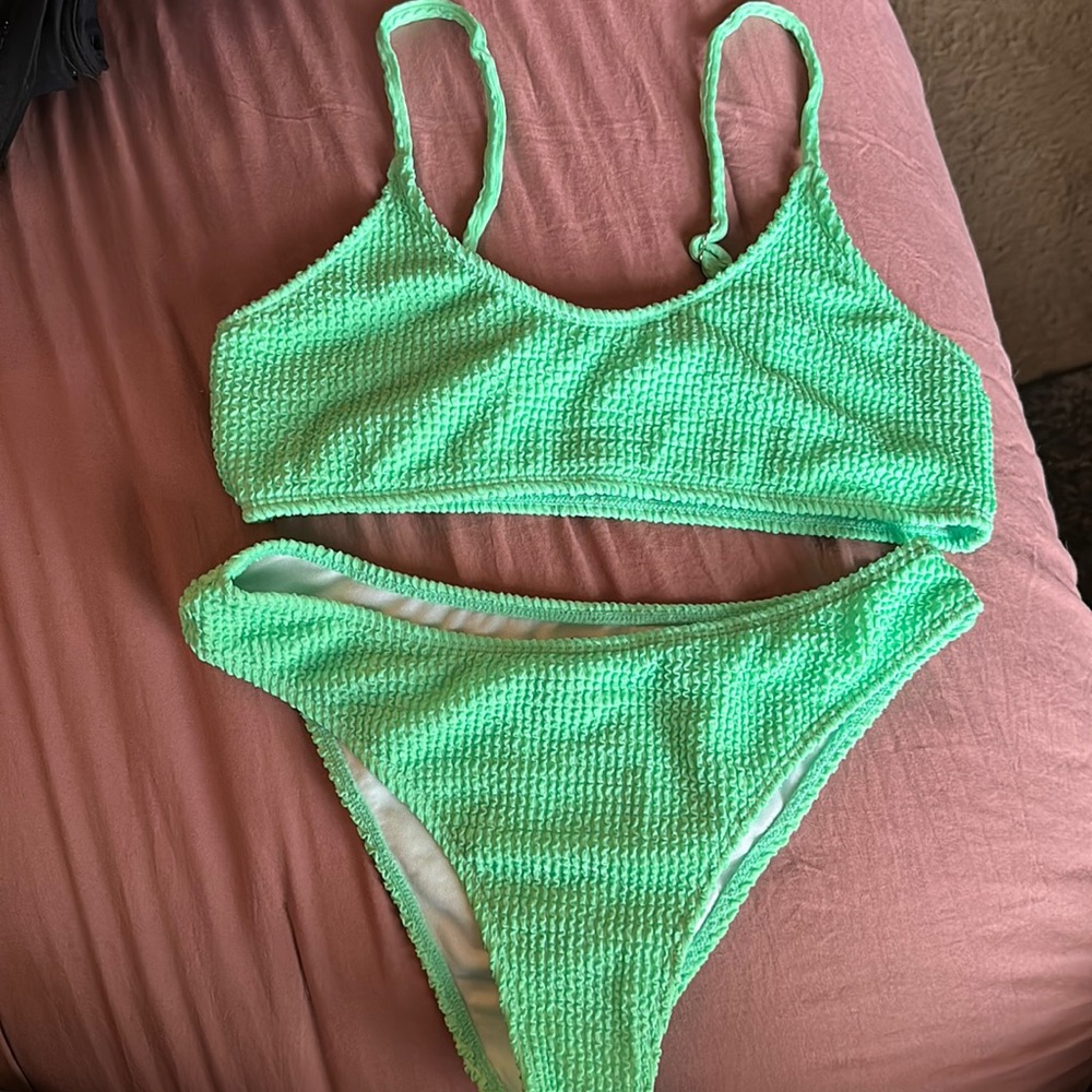 Neon green bikini